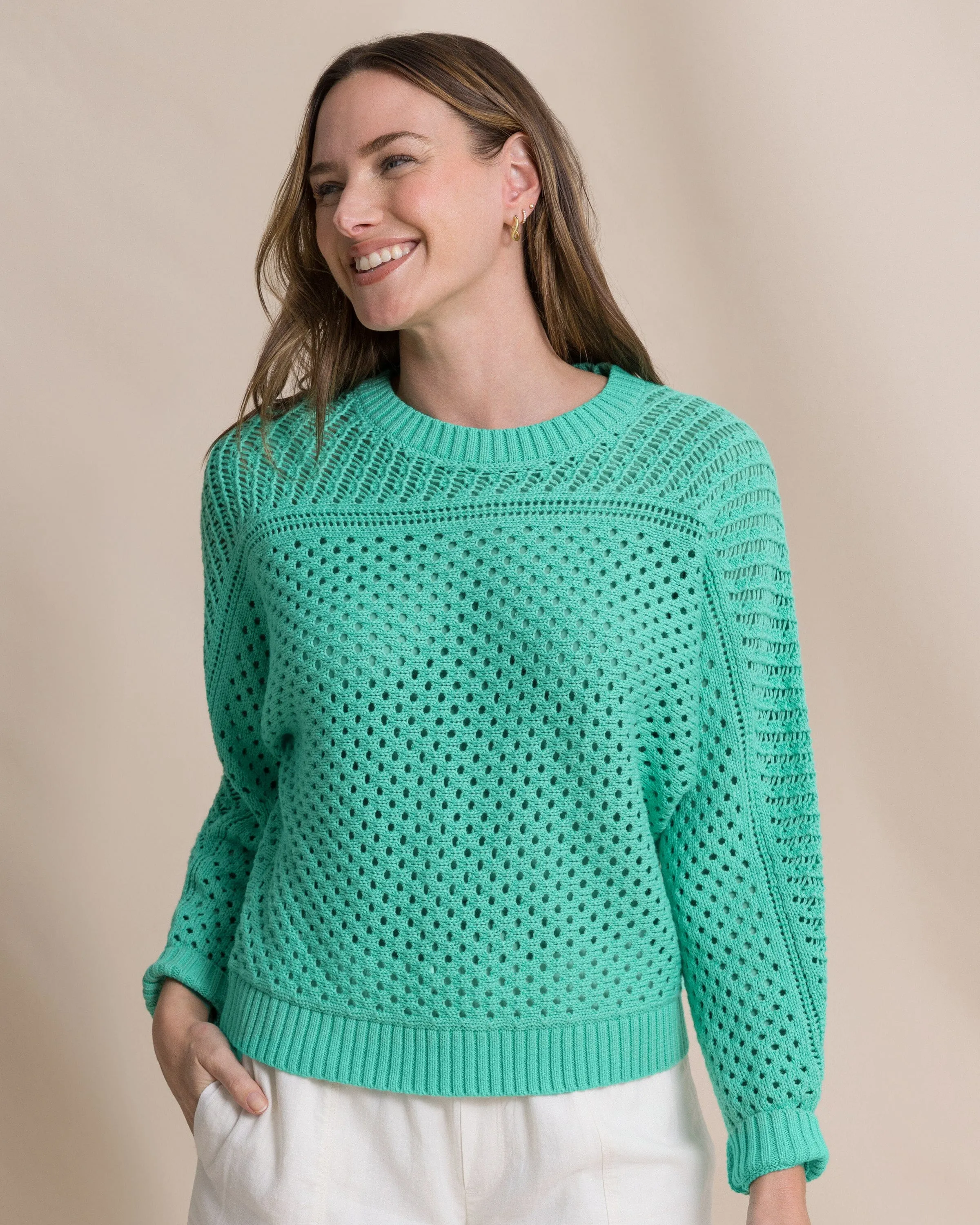 Ophelia Open Stitch Sweater - Florida Keys sold by Southern Tide product image thumbnail 3