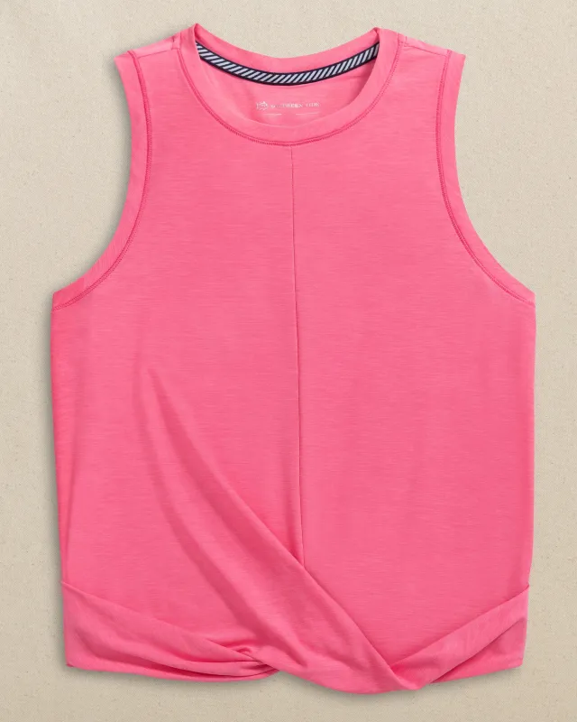 Lacy Coastal Breeze® Active Twist Tank - Island Pink made by Southern Tide