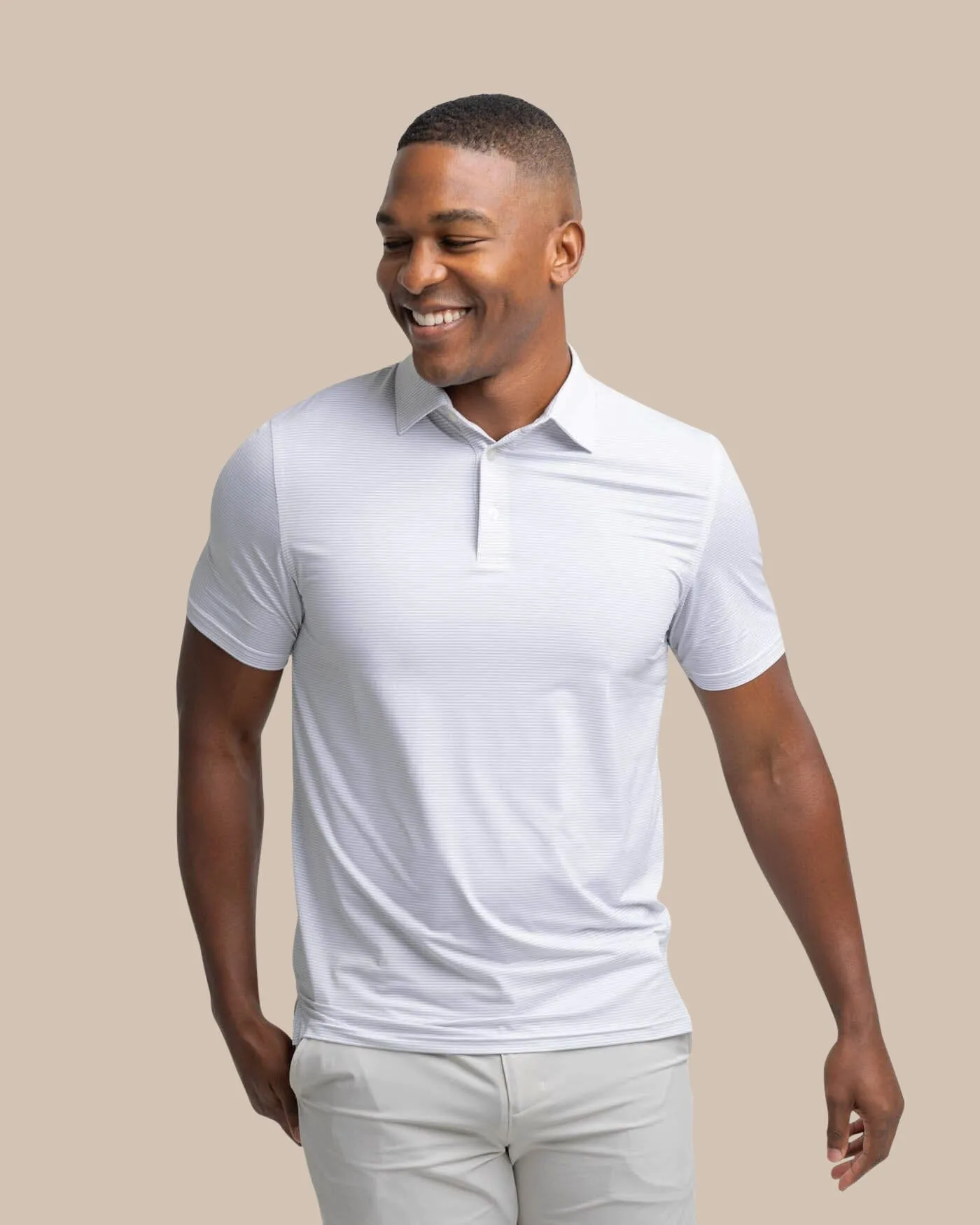 brrr°®-eeze Meadowbrook Stripe Polo - Platinum Grey sold by Southern Tide product image thumbnail 3