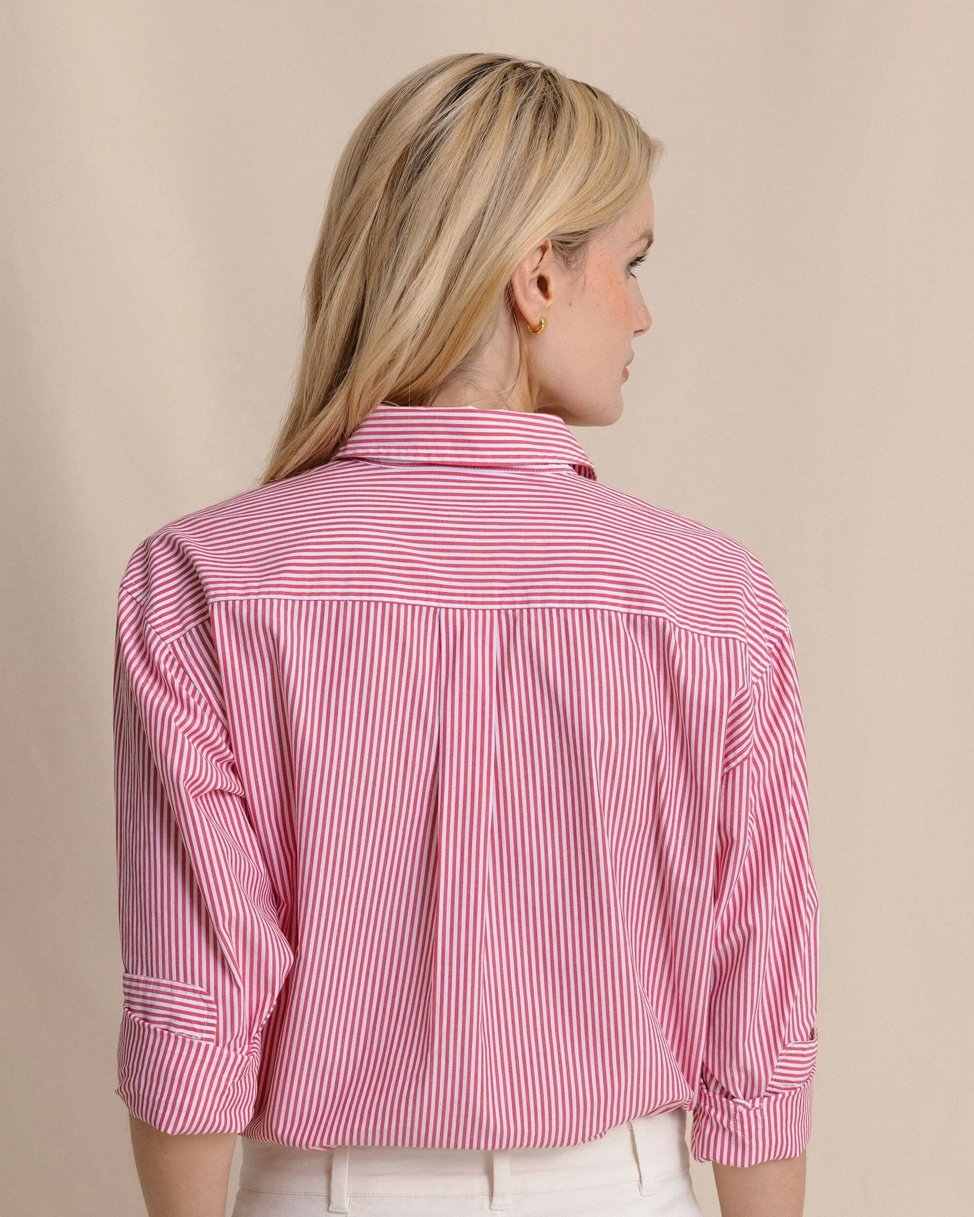 Katherine Stripe Shirt - Grenadine Red sold by Southern Tide product image thumbnail 2