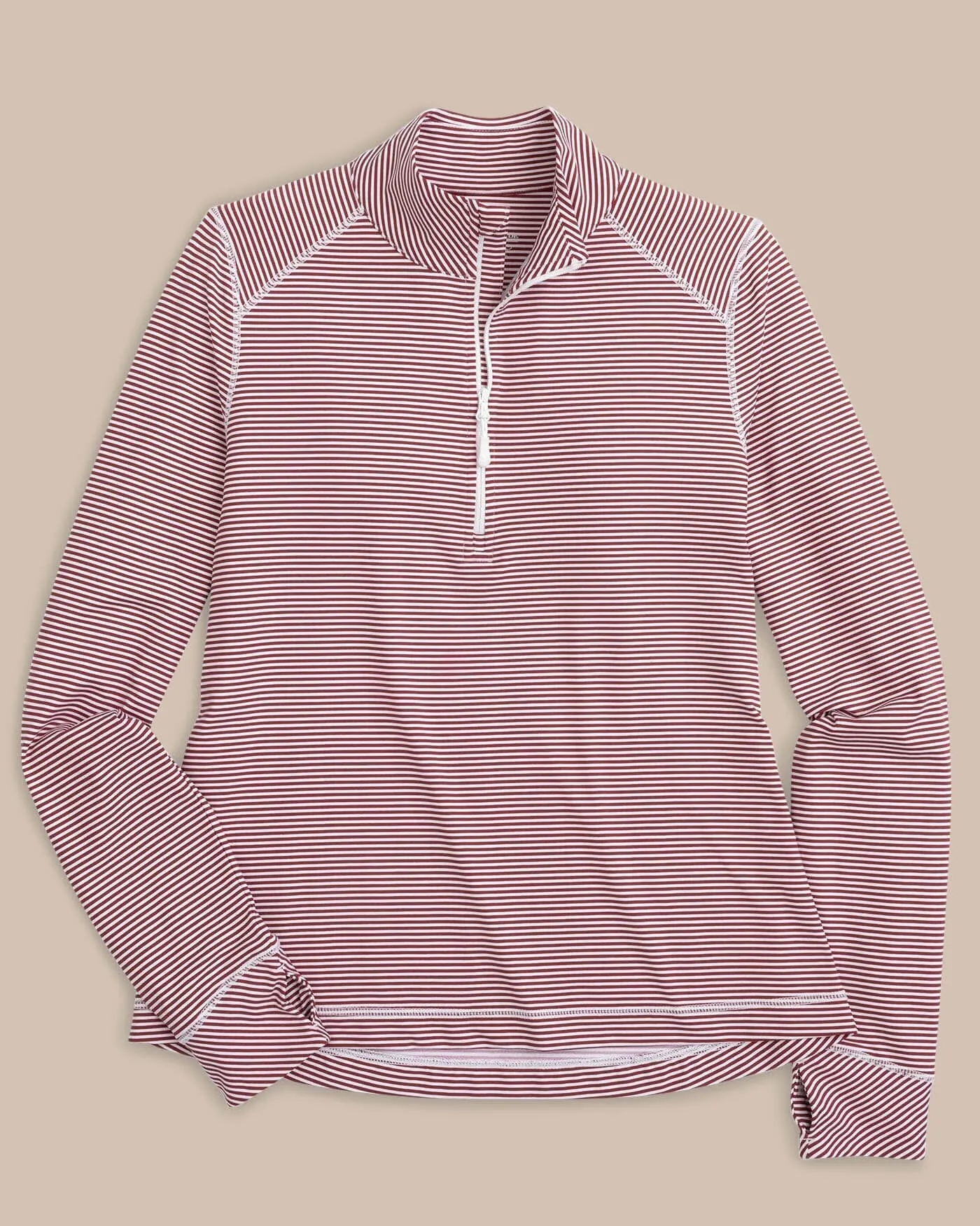 Team Colors Runaround Quarter Zip Pullover - Chianti sold by Southern Tide