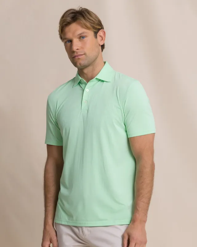 Coastal Breeze® Heather Performance Polo - Heather Green Ash made by Southern Tide