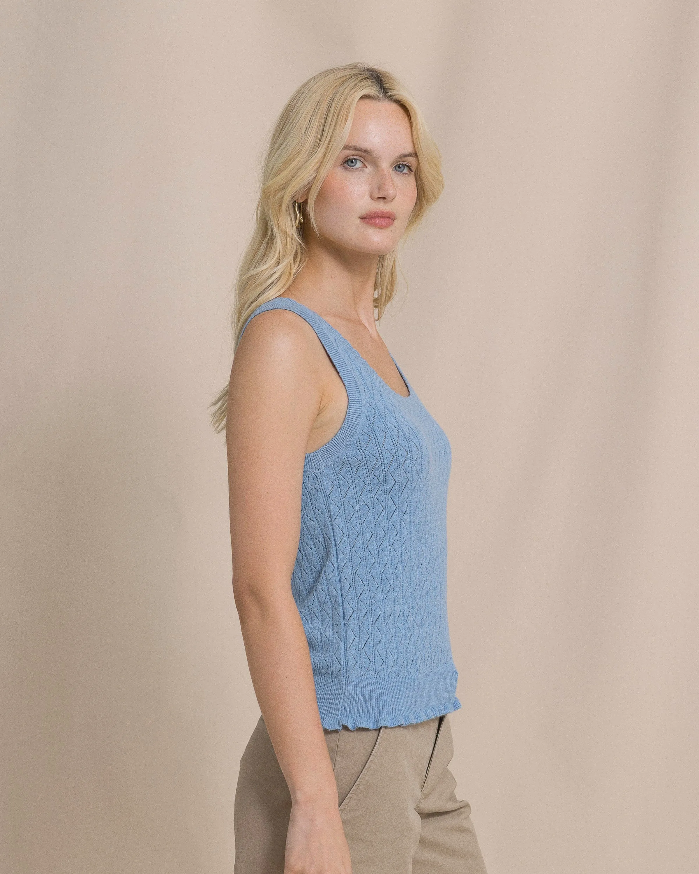 Bridgette Pointelle Sweater Tank sold by Southern Tide product image thumbnail 4