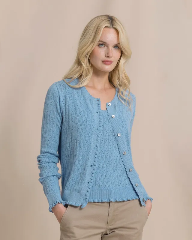 Josefine Pointelle Cardigan made by Southern Tide