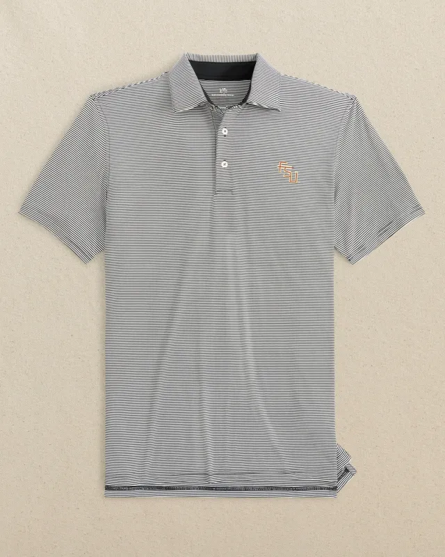 FSU Seminoles Stacked brrr°®-eeze Meadowbrook Stripe Polo made by Southern Tide