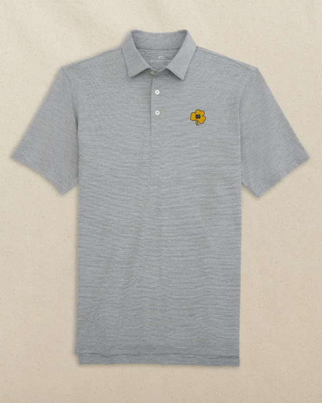 Notre Dame Shamrock Driver Spacedye Polo made by Southern Tide
