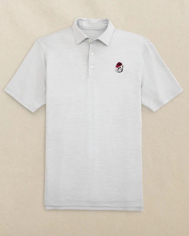 Georgia Bulldogs Head Driver Spacedye Polo - Slate Grey made by Southern Tide