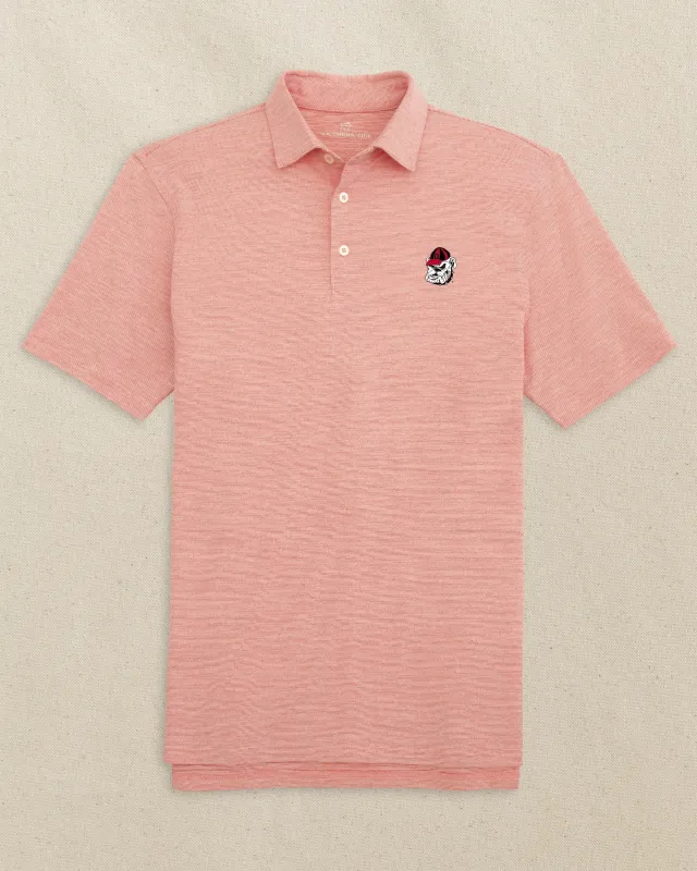 Georgia Bulldogs Head Driver Spacedye Polo - Varsity Red made by Southern Tide