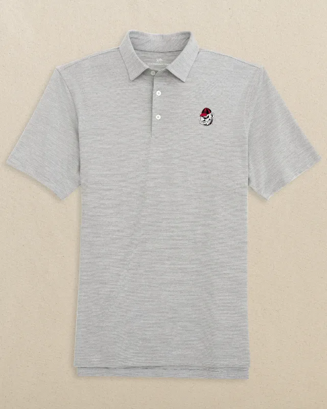 Georgia Bulldogs Head Driver Spacedye Polo - Black made by Southern Tide