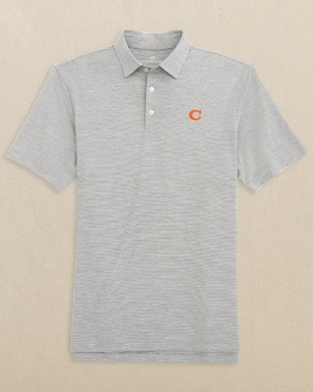 Clemson Tigers Curved C Driver Spacedye Polo made by Southern Tide