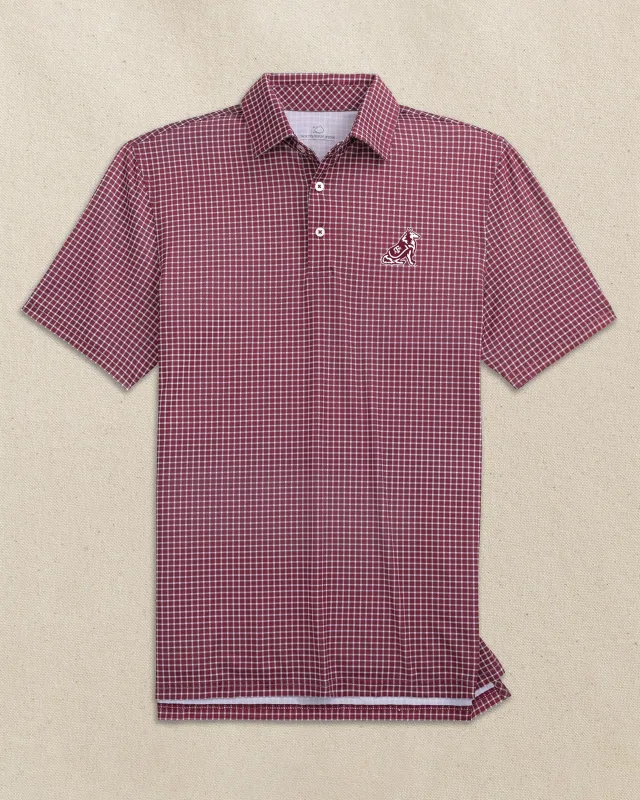 Texas A&M Reveille Driver Dunes Edge Plaid Polo made by Southern Tide
