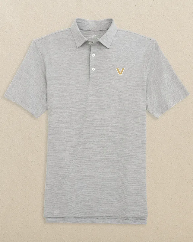 Vanderbilt Commodores Driver Spacedye Polo - Black made by Southern Tide