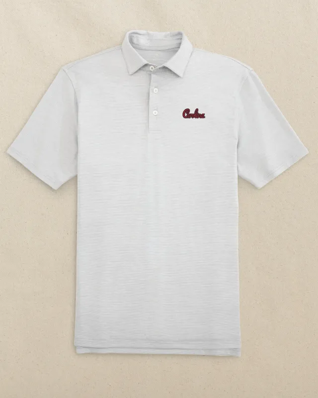 USC Gamecocks Carolina Script Driver Spacedye Polo - Slate Grey made by Southern Tide