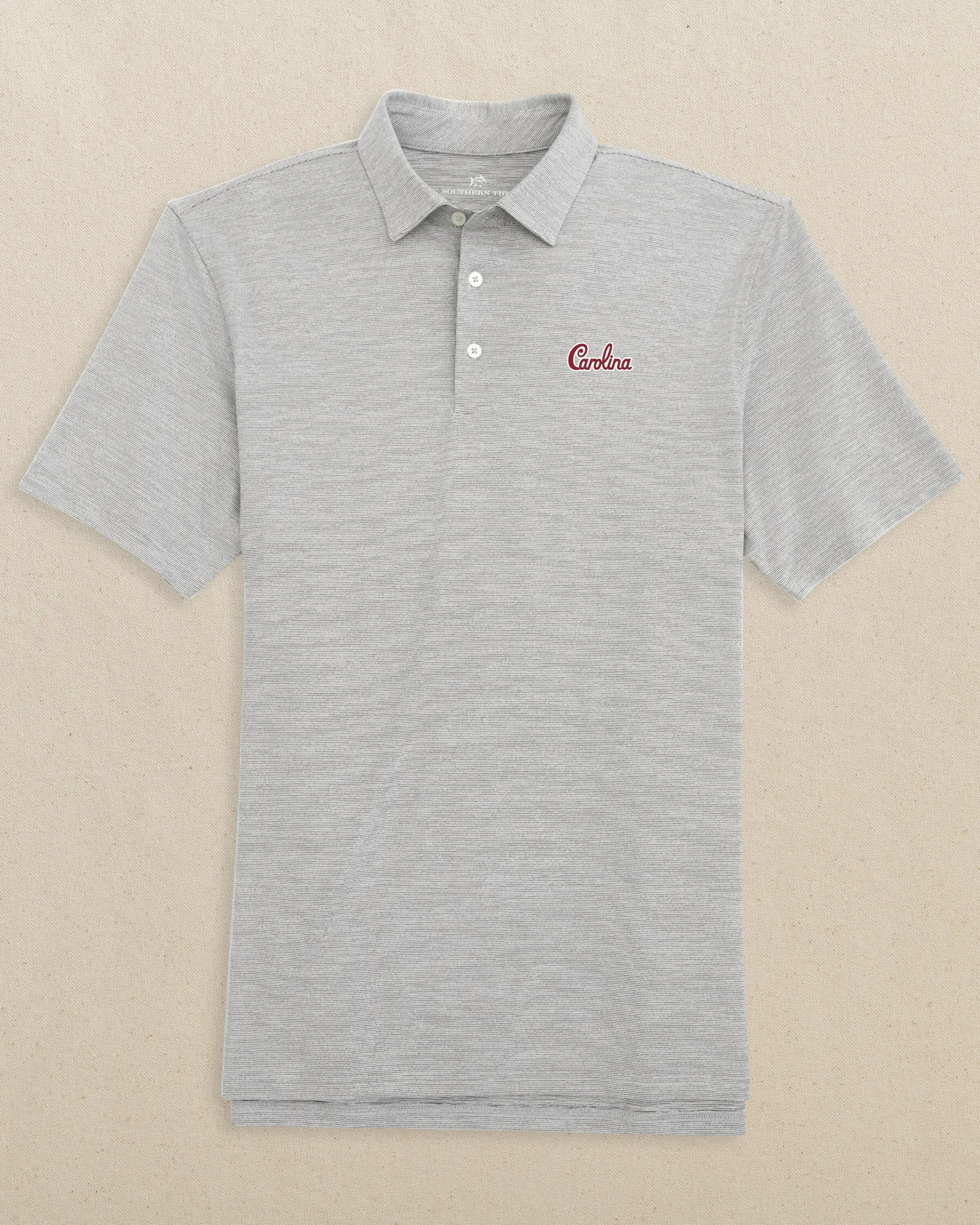 USC Gamecocks Carolina Script Driver Spacedye Polo - Black sold by Southern Tide