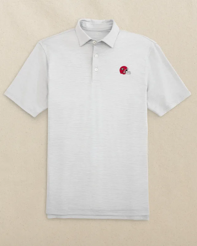 Georgia Bulldogs Helmet Driver Spacedye Polo - Slate Grey made by Southern Tide