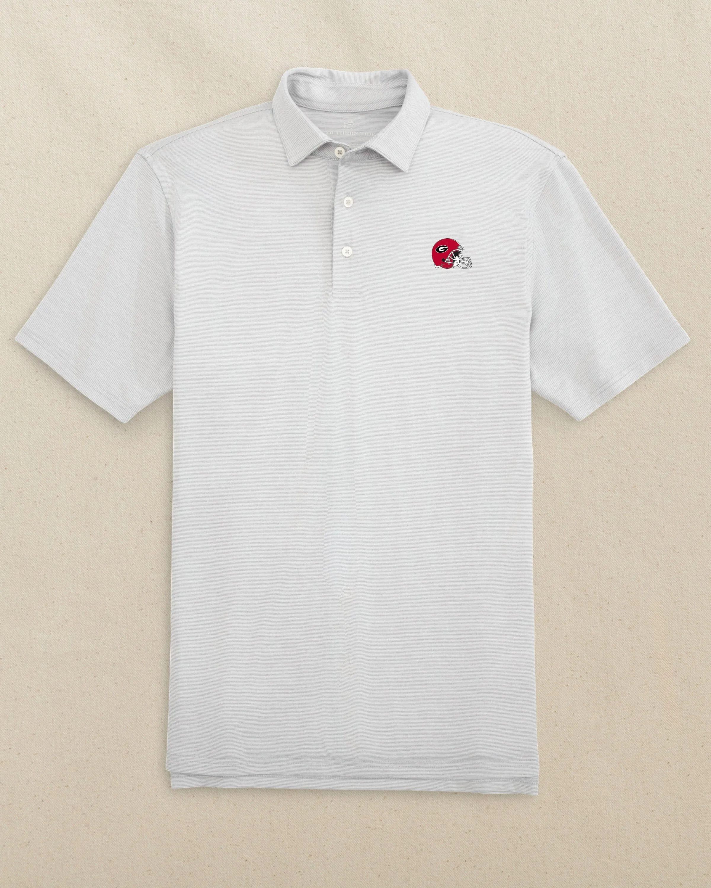 Georgia Bulldogs Helmet Driver Spacedye Polo - Slate Grey sold by Southern Tide product image thumbnail 2