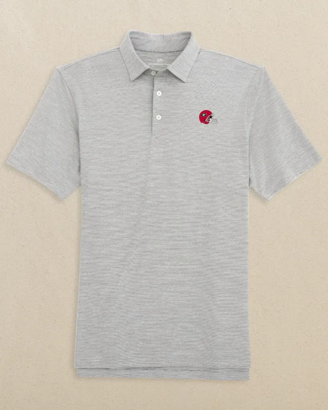 Georgia Bulldogs Helmet Driver Spacedye Polo - Black made by Southern Tide