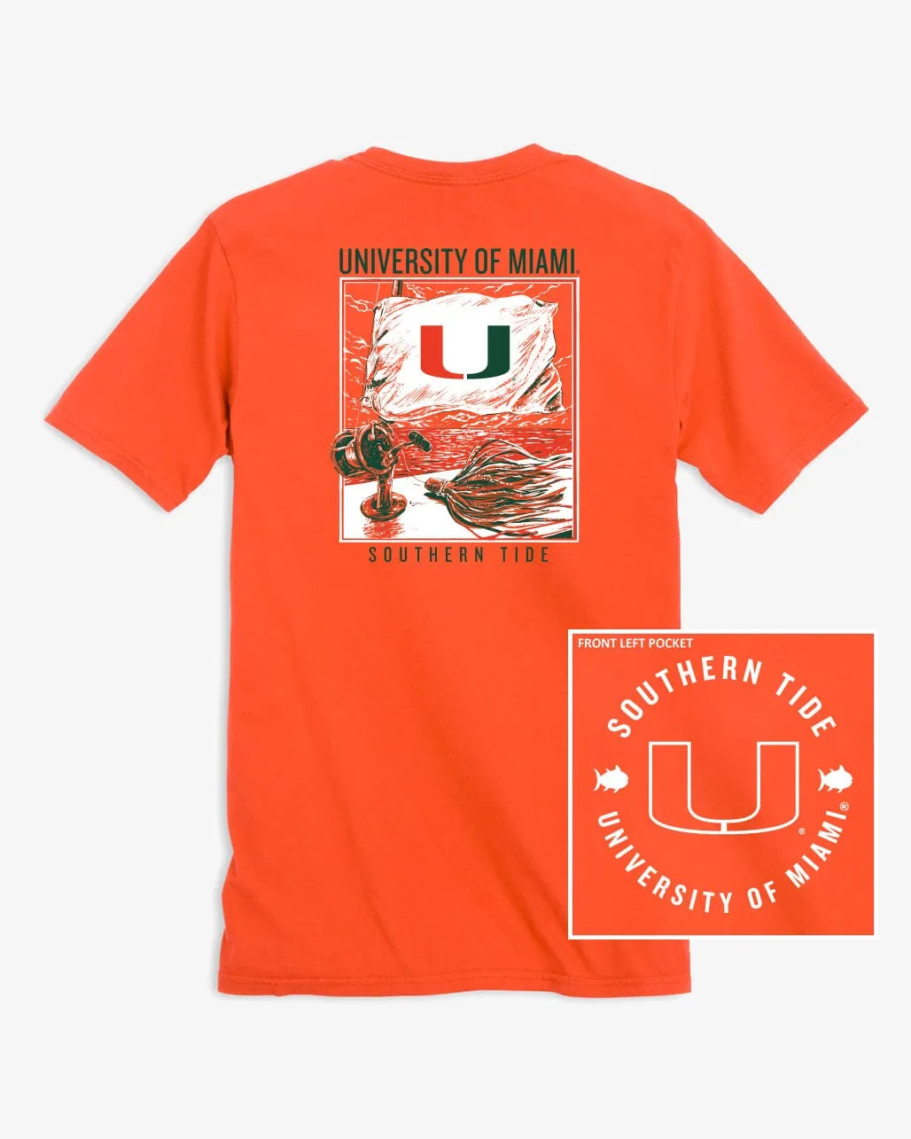 Miami Hurricanes Fishing Flag T-Shirt sold by Southern Tide