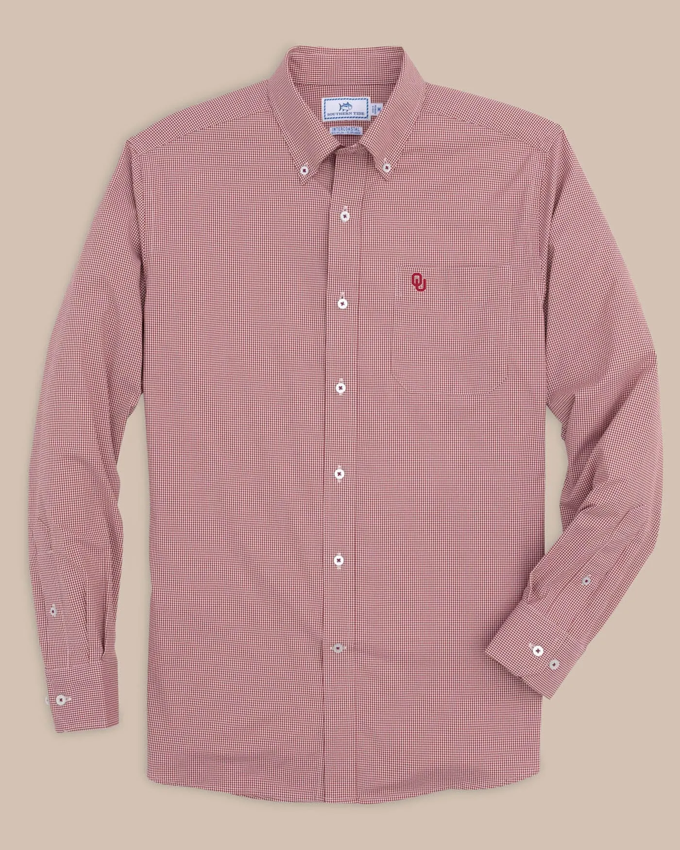 Oklahoma Sooners Gingham Button Down Shirt sold by Southern Tide