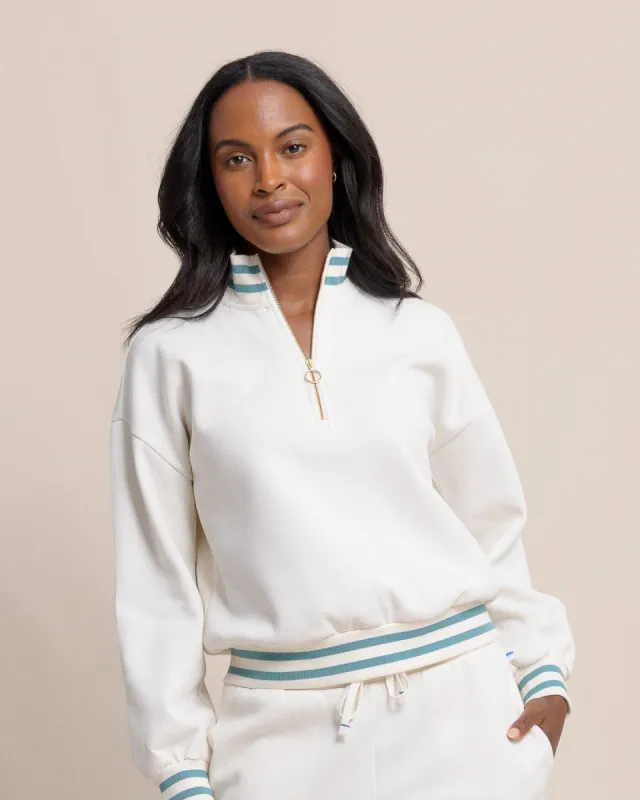 Mercy Luxe Lounge Half Zip Pullover made by Southern Tide
