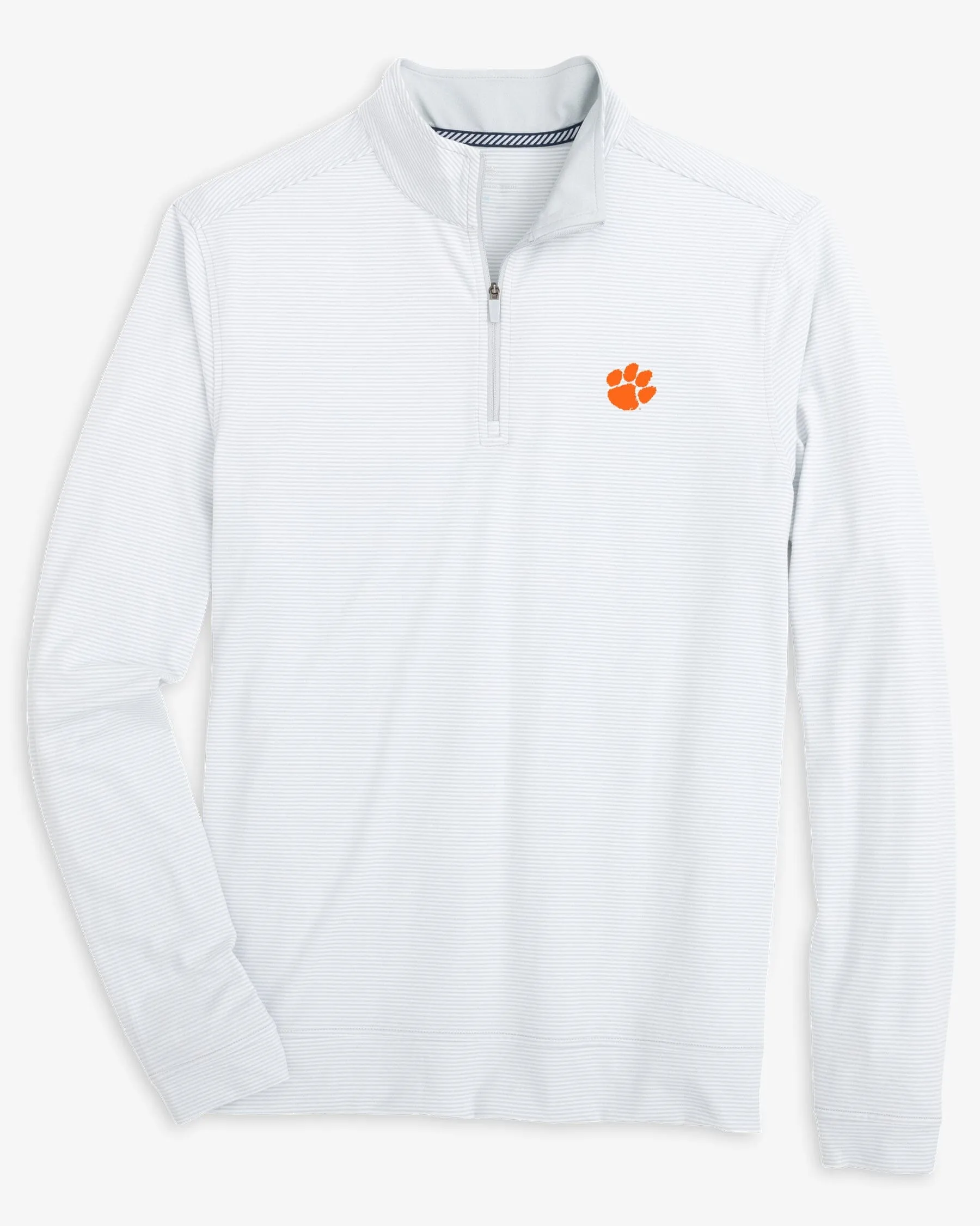 Clemson Tigers Cruiser Micro-Stripe Heather Quarter Zip sold by Southern Tide product image thumbnail 4