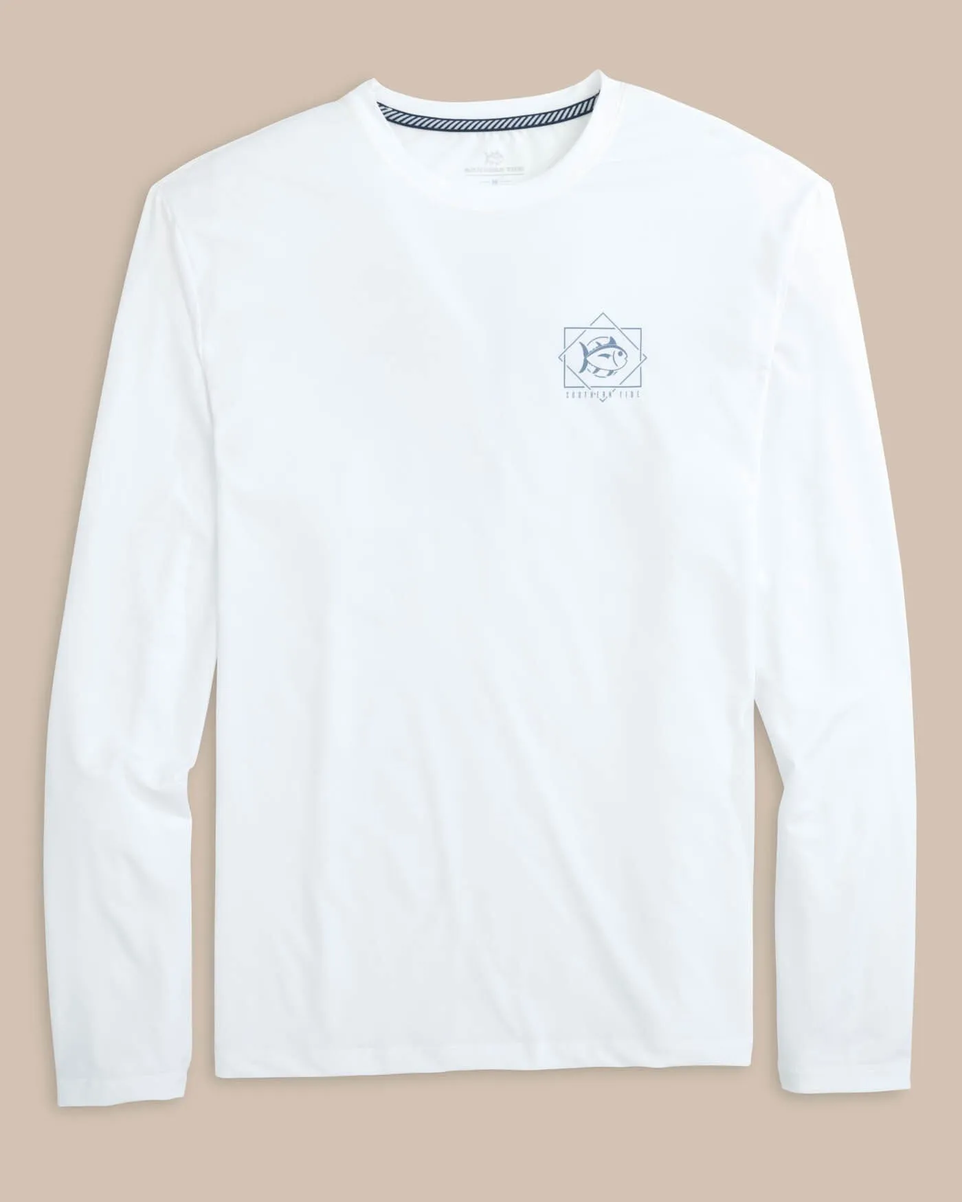 Geometric Striped Long Sleeve Performance T-Shirt sold by Southern Tide product image thumbnail 2