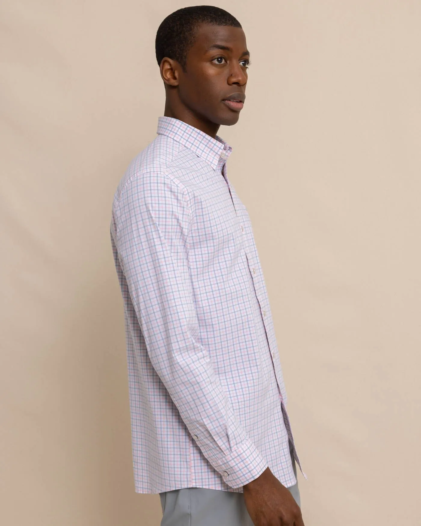 Charleston Larkin Check Long Sleeve Sport Shirt sold by Southern Tide product image thumbnail 3
