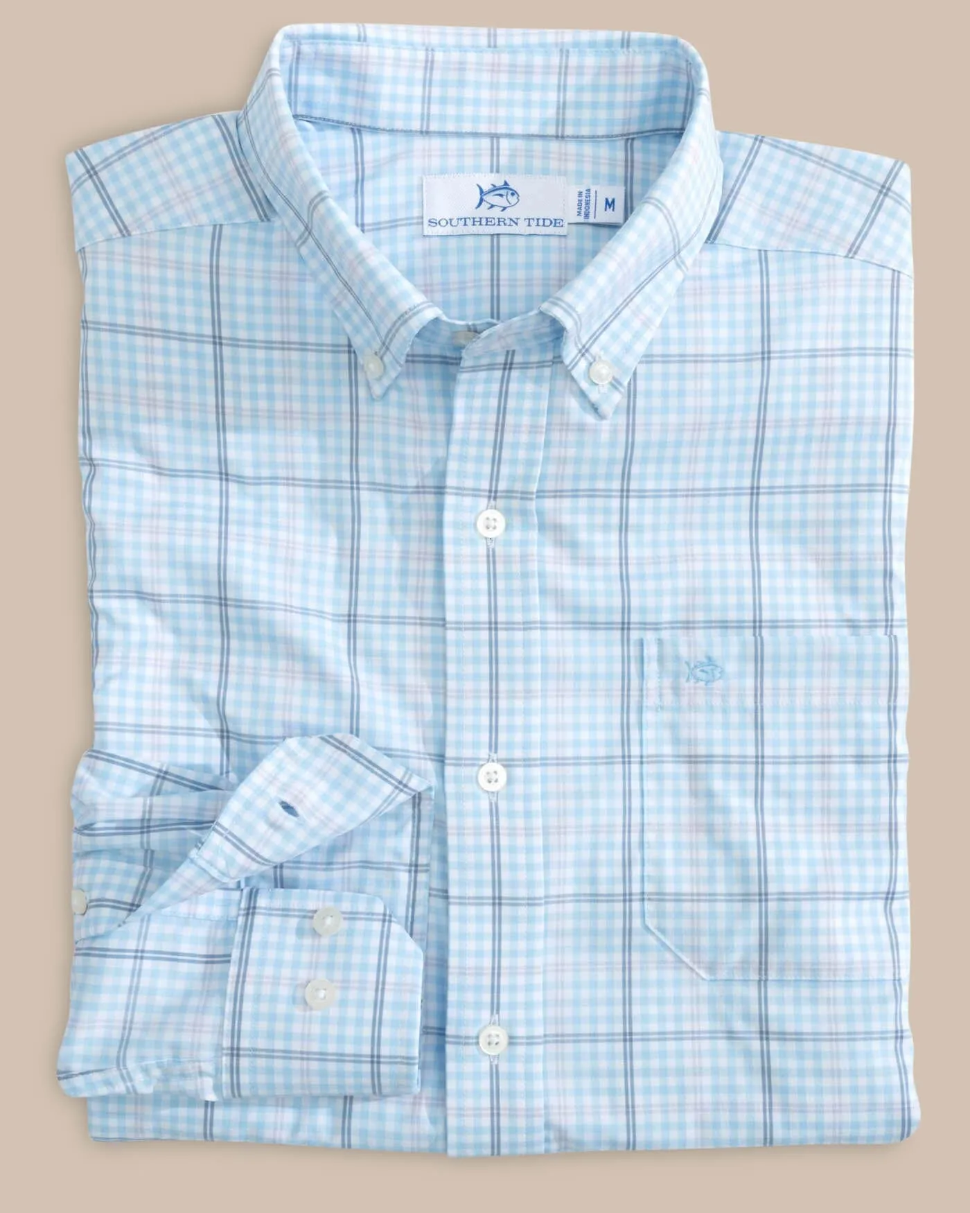 brrr°® Intercoastal Rainer Check Long Sleeve Sport Shirt sold by Southern Tide product image thumbnail 4