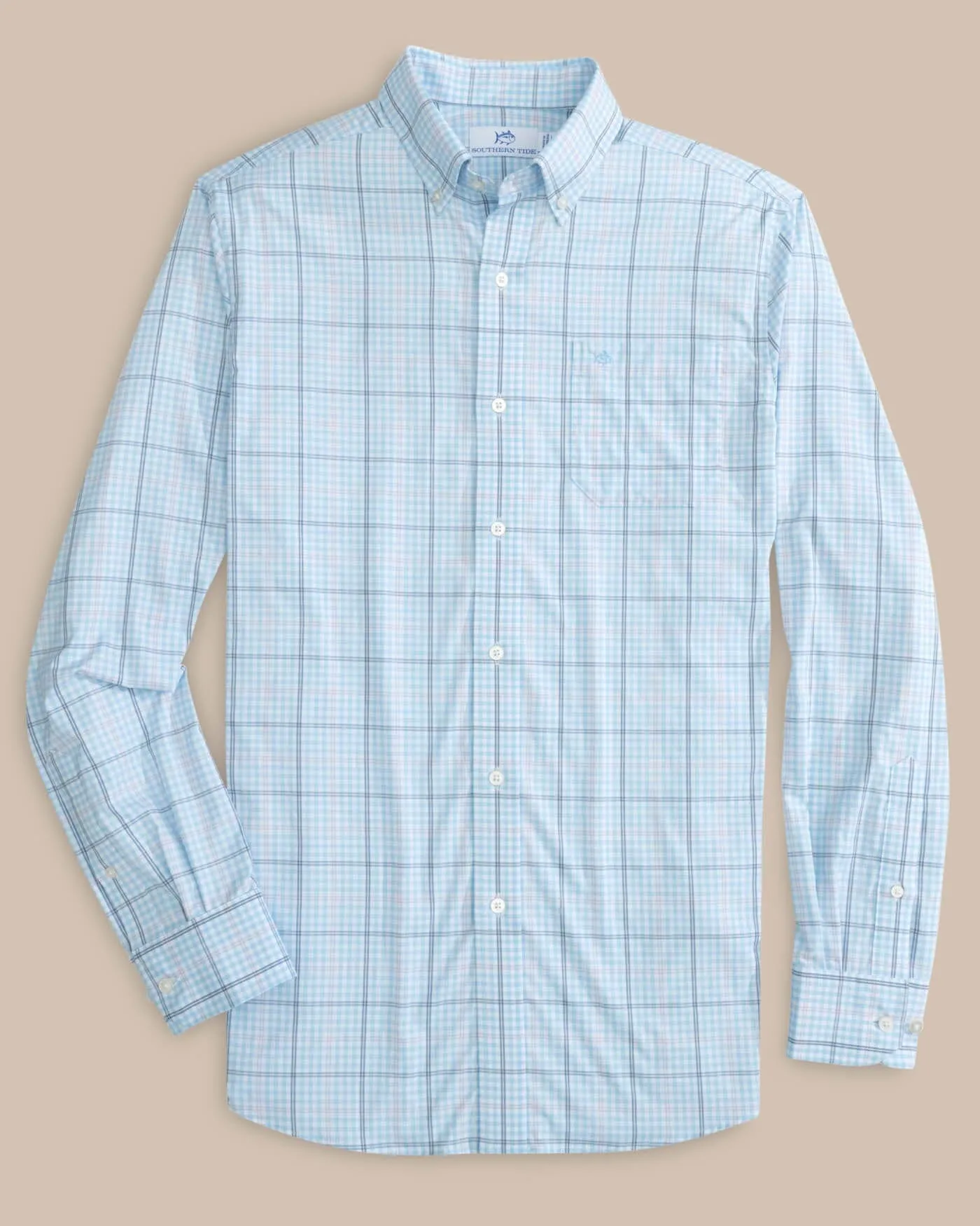 brrr°® Intercoastal Rainer Check Long Sleeve Sport Shirt sold by Southern Tide product image thumbnail 5