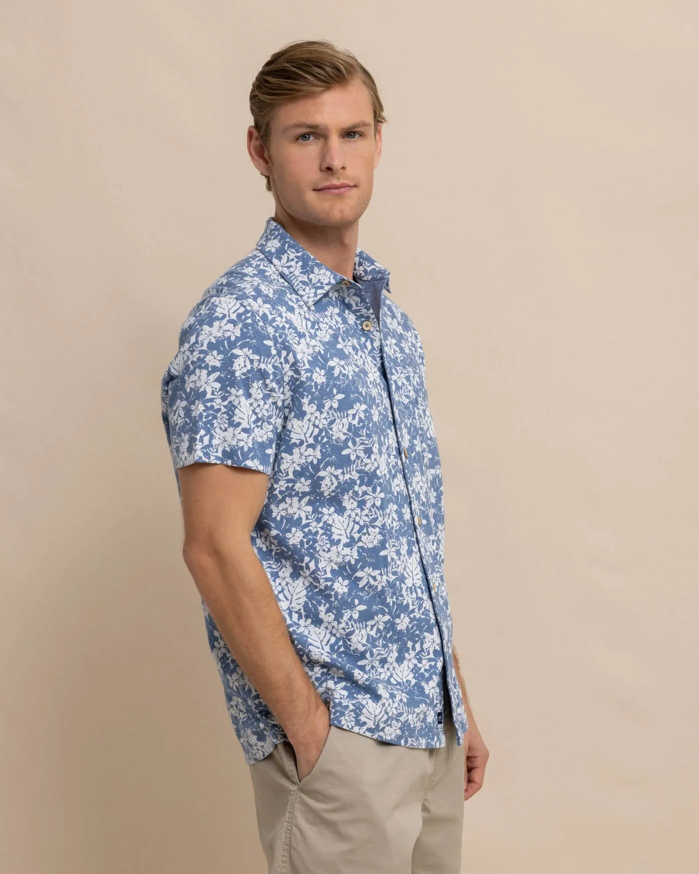 Beachcast Island Blooms Knit Short Sleeve Sport Shirt sold by Southern Tide product image thumbnail 3