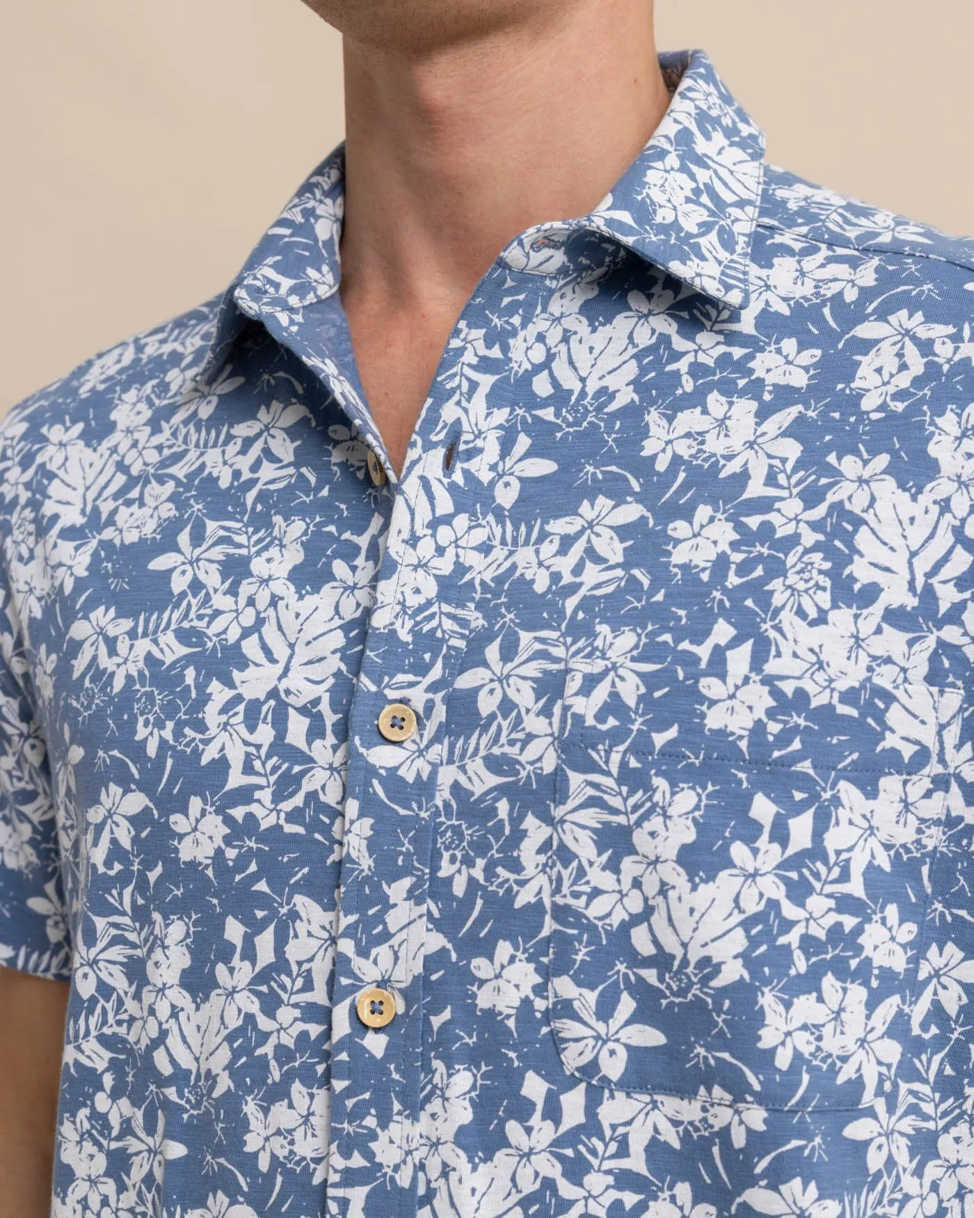 Beachcast Island Blooms Knit Short Sleeve Sport Shirt sold by Southern Tide product image thumbnail 2