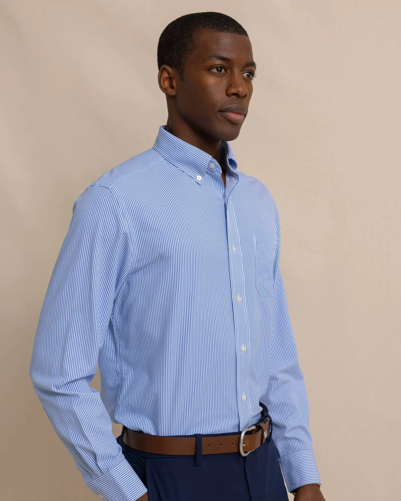 Bengal Stripe brrr°® Intercoastal Sport Shirt sold by Southern Tide product image thumbnail 3