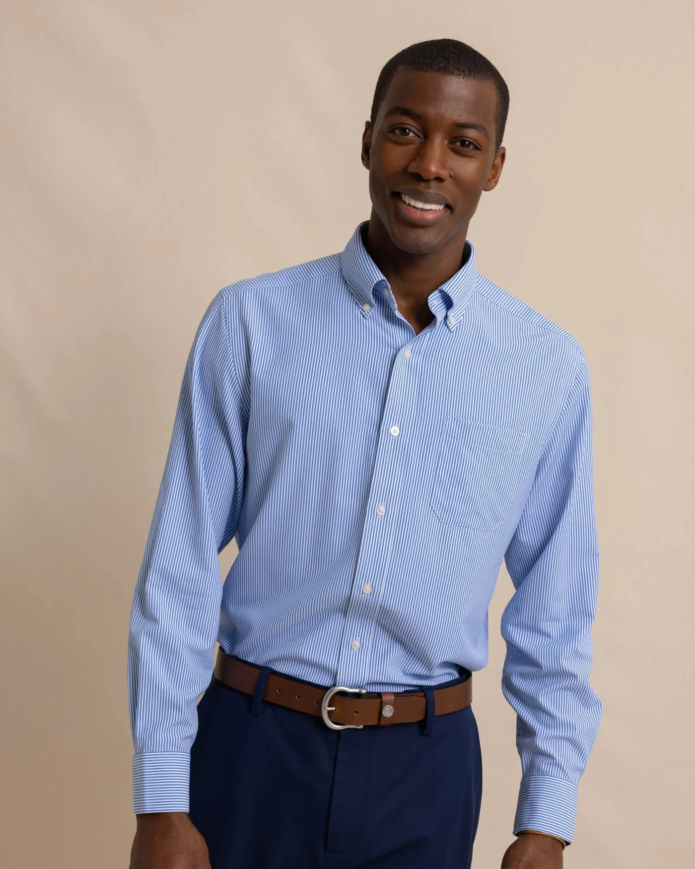 Bengal Stripe brrr°® Intercoastal Sport Shirt sold by Southern Tide