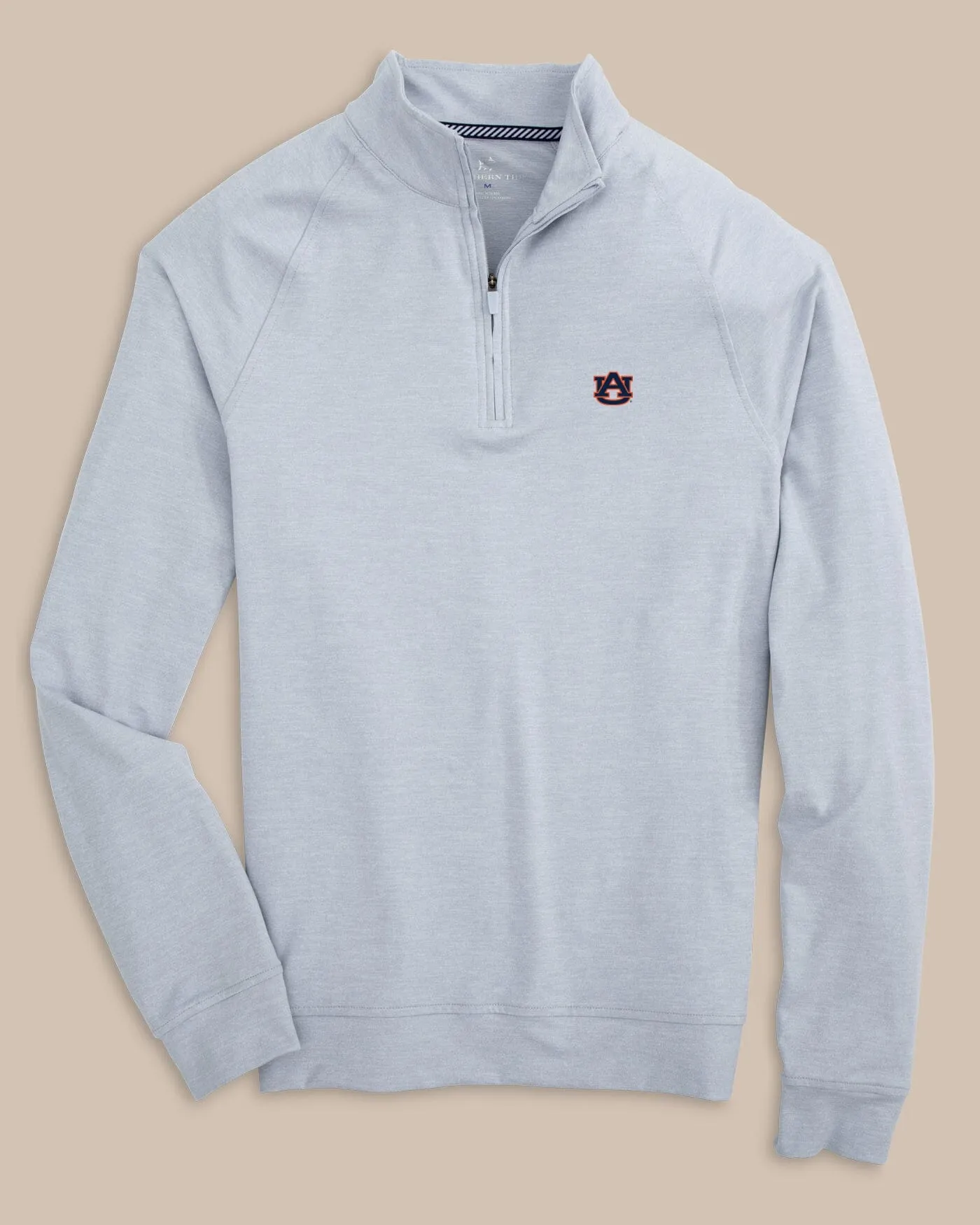 Auburn Tigers Cruiser Heather Quarter Zip Pullover sold by Southern Tide product image thumbnail 2