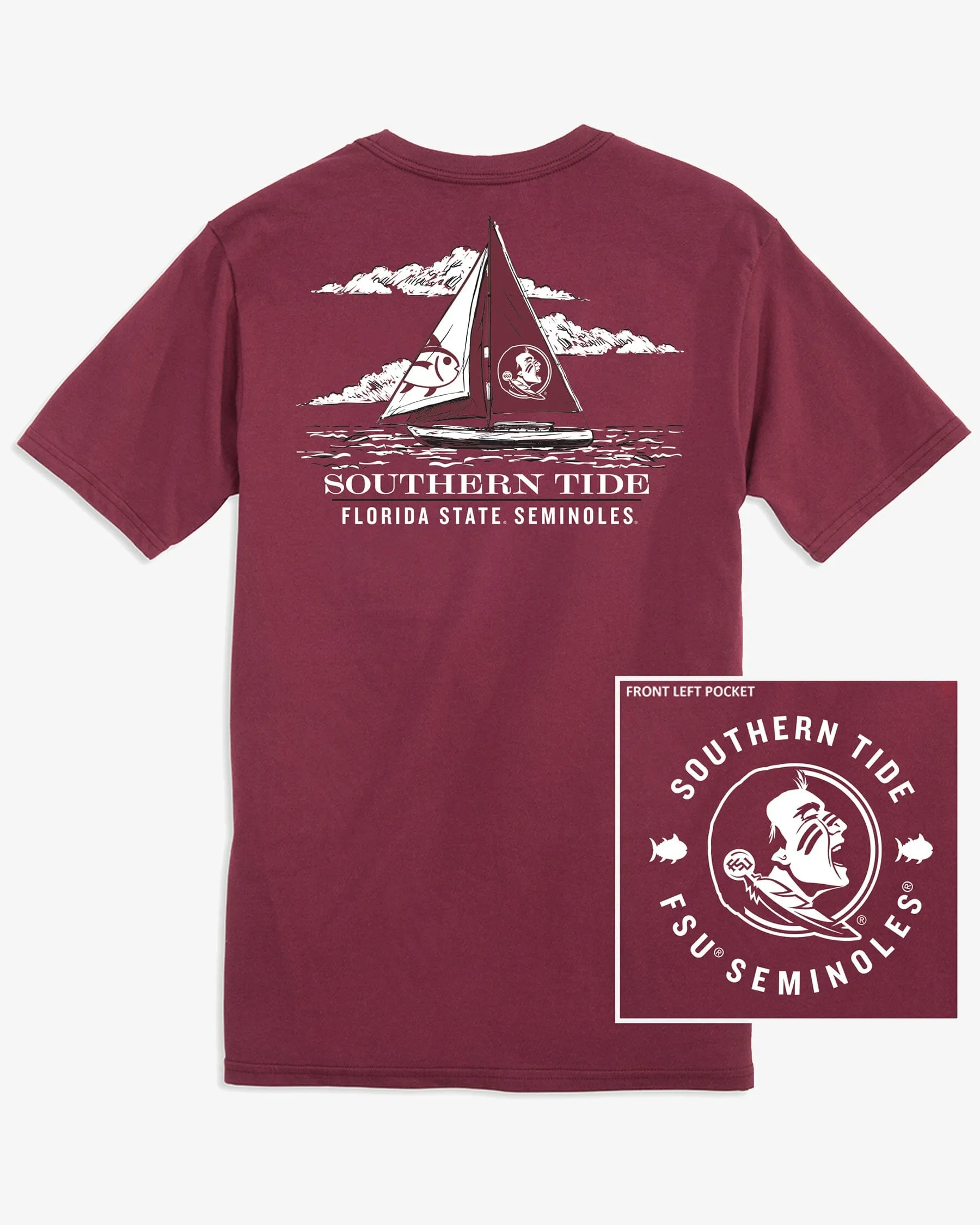 FSU Seminoles Skipjack Sailing T-Shirt sold by Southern Tide