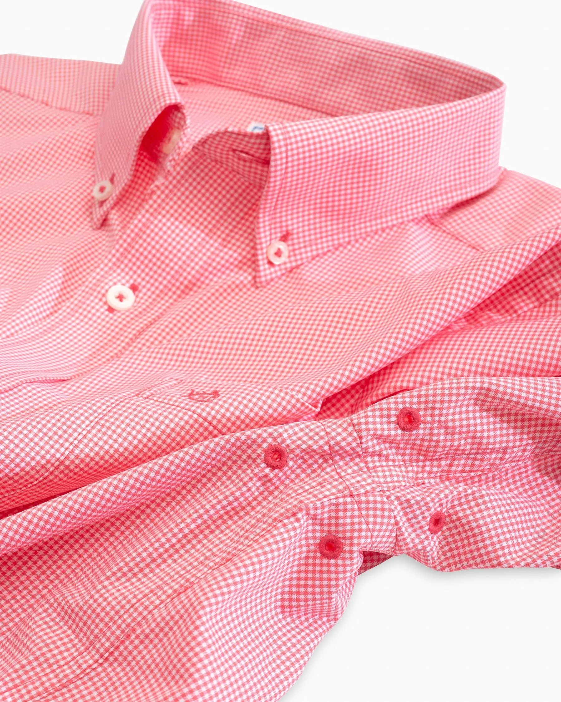 Micro Gingham Intercoastal Performance Sport Shirt sold by Southern Tide product image thumbnail 5