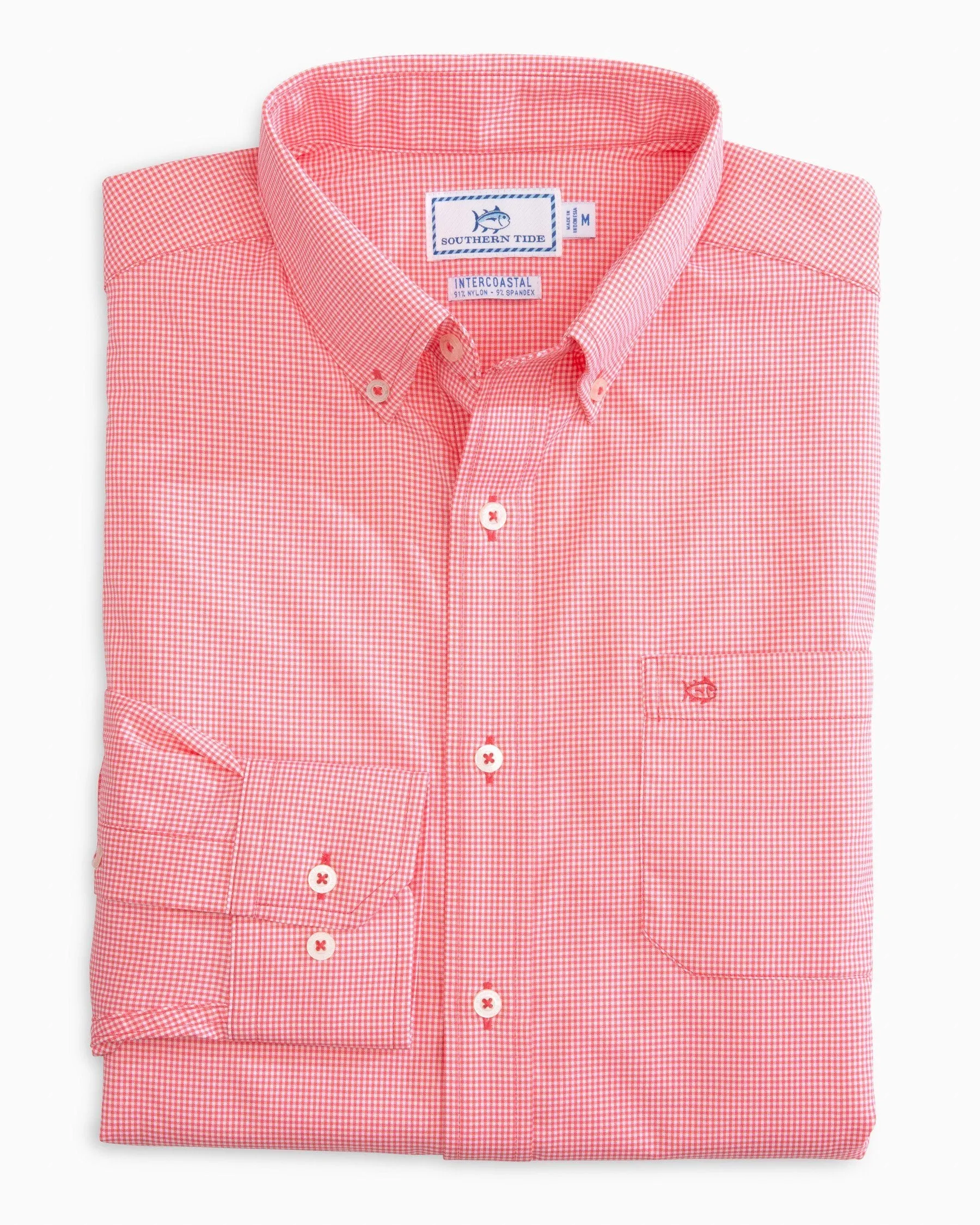 Micro Gingham Intercoastal Performance Sport Shirt sold by Southern Tide product image thumbnail 3