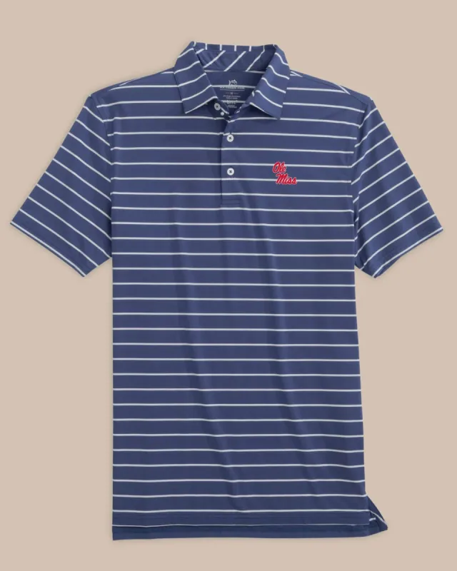 Ole Miss Rebels brrr°®-eeze Desmond Stripe Polo sold by Southern Tide