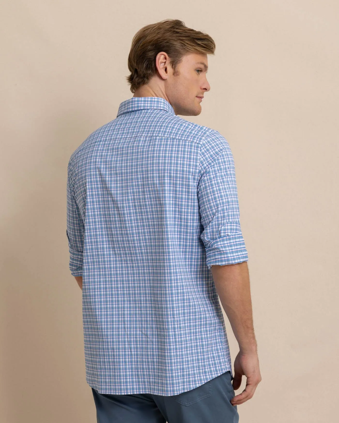 Portsmouth Plaid Intercoastal Long Sleeve Sport Shirt sold by Southern Tide product image thumbnail 4