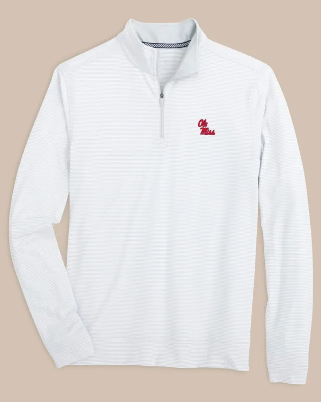 Ole Miss Rebels Cruiser Micro-Stripe Heather Quarter Zip sold by Southern Tide