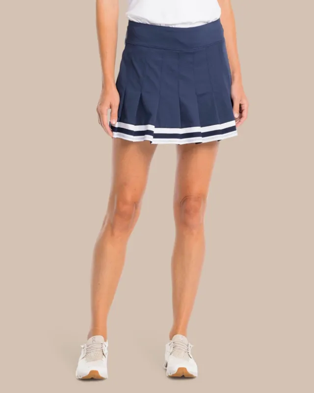 Gwen Pleated Performance Skort sold by Southern Tide