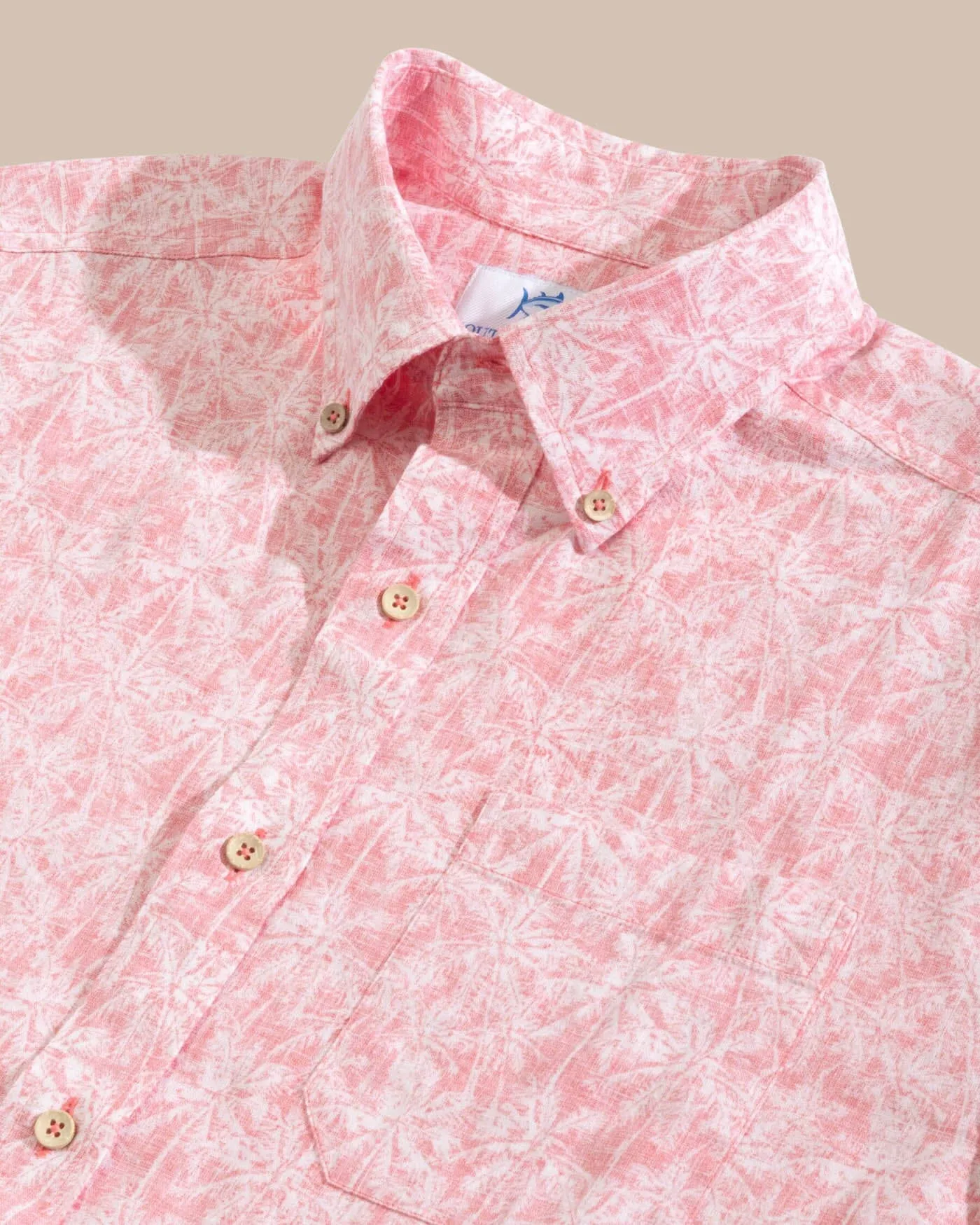 Linen Rayon Keep Palm and Carry On Print Sport Shirt sold by Southern Tide product image thumbnail 3