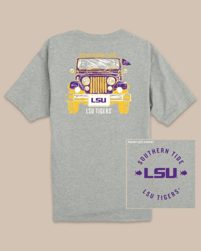 LSU Tigers Heather Front Plate T-Shirt sold by Southern Tide