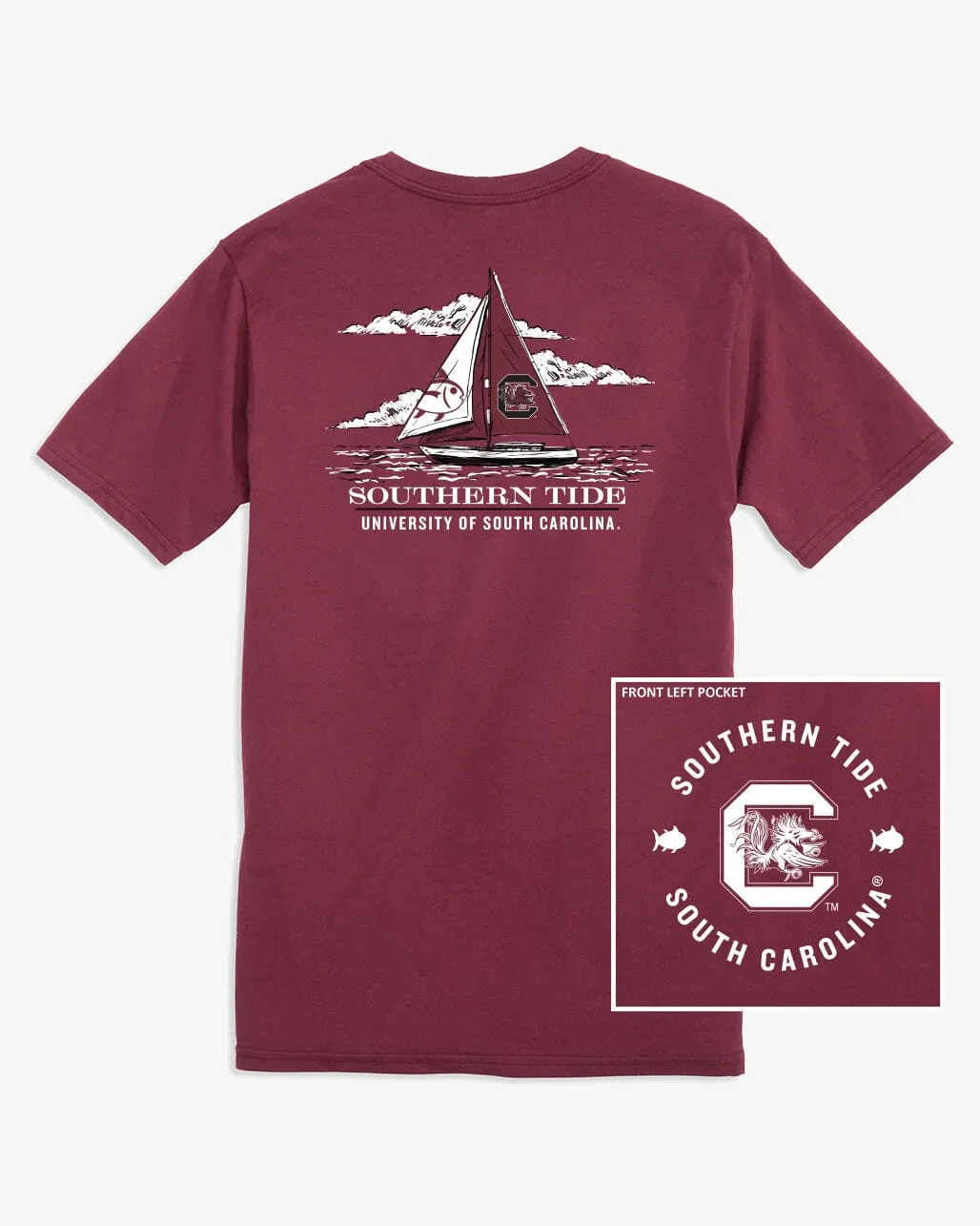 USC Gamecocks Skipjack Sailing T-Shirt sold by Southern Tide