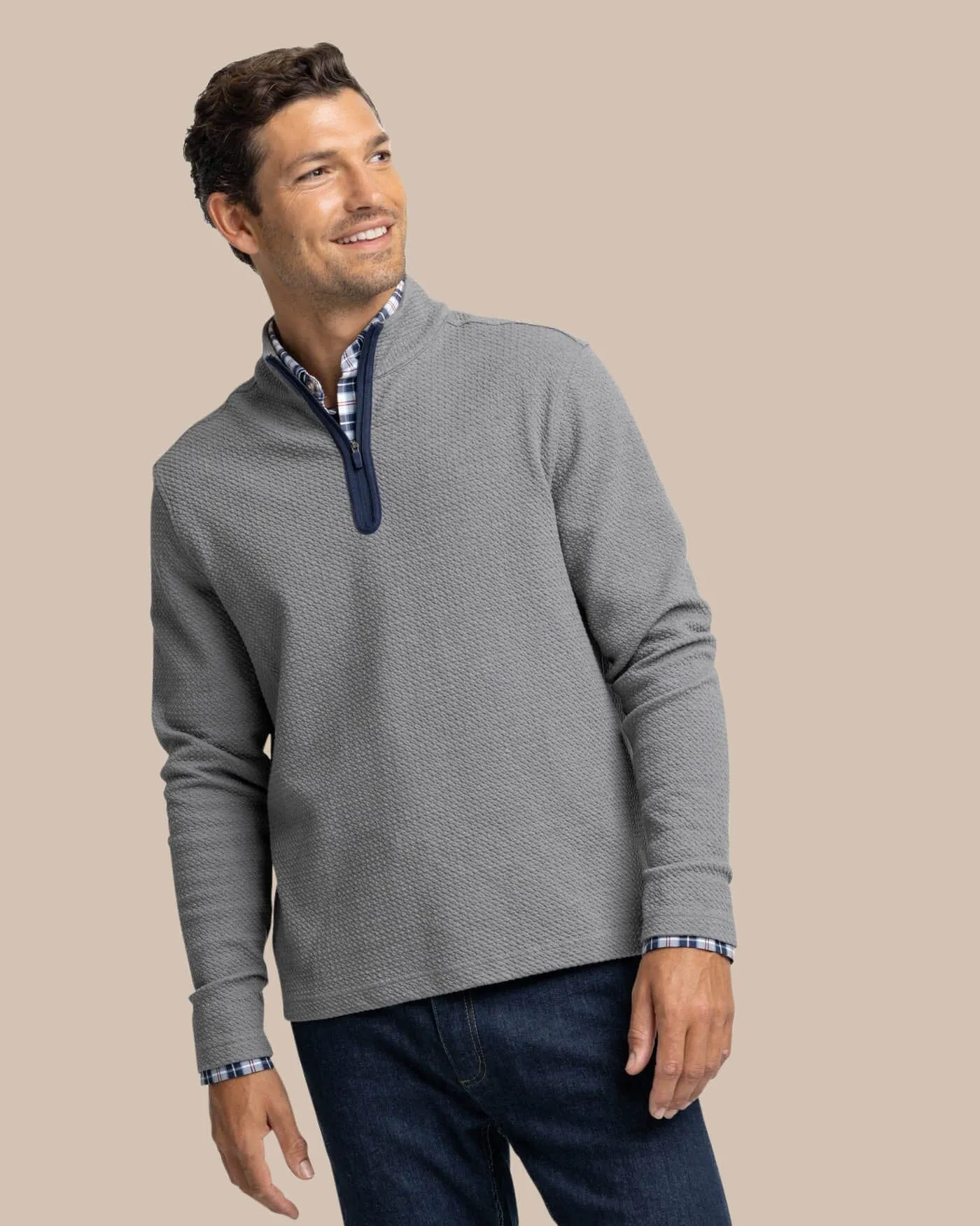 Heather Outbound Quarter Zip sold by Southern Tide
