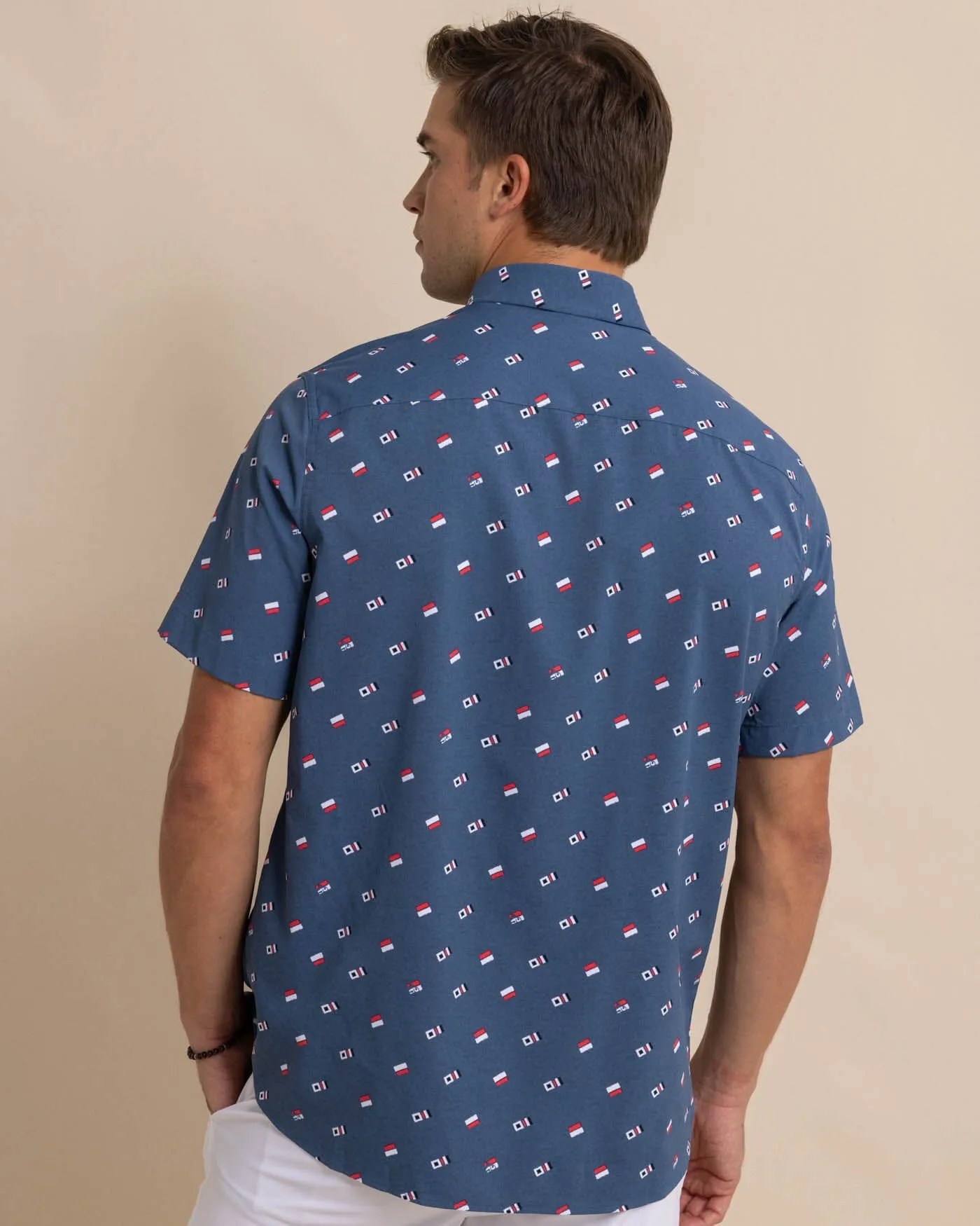 Keep It Nautical Intercoastal Heather Short Sleeve Sport Shirt sold by Southern Tide product image thumbnail 4