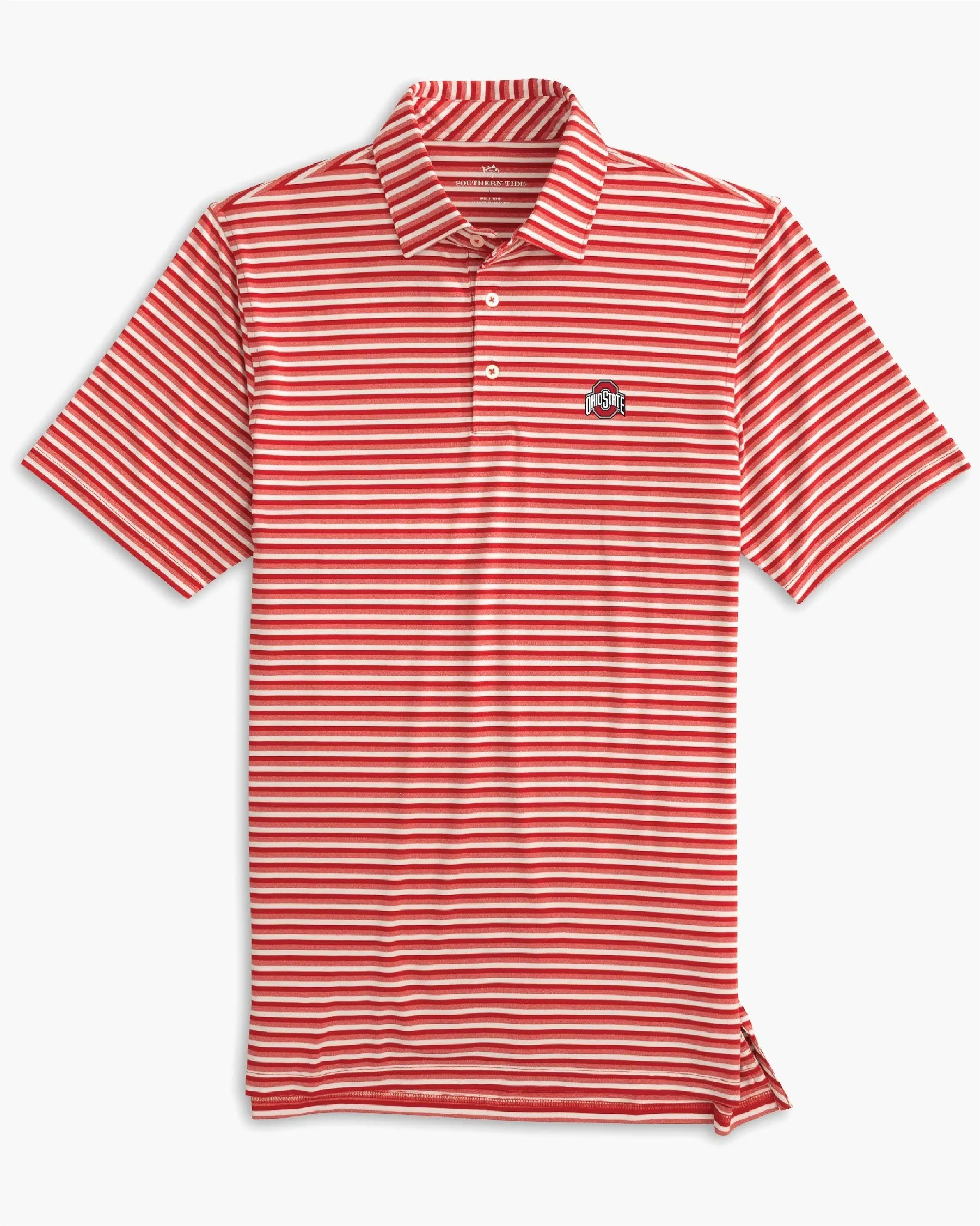 Ohio State Buckeyes Heathered Striped Polo Shirt sold by Southern Tide product image thumbnail 2