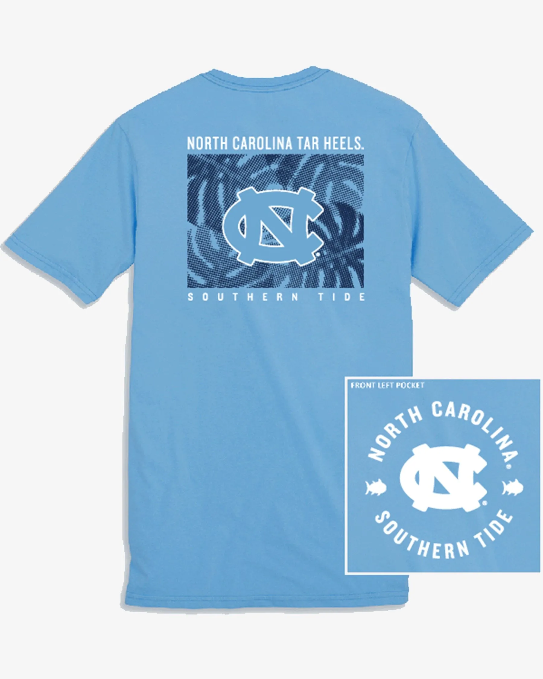 UNC Tar Heels Halftone Monstera T-Shirt sold by Southern Tide