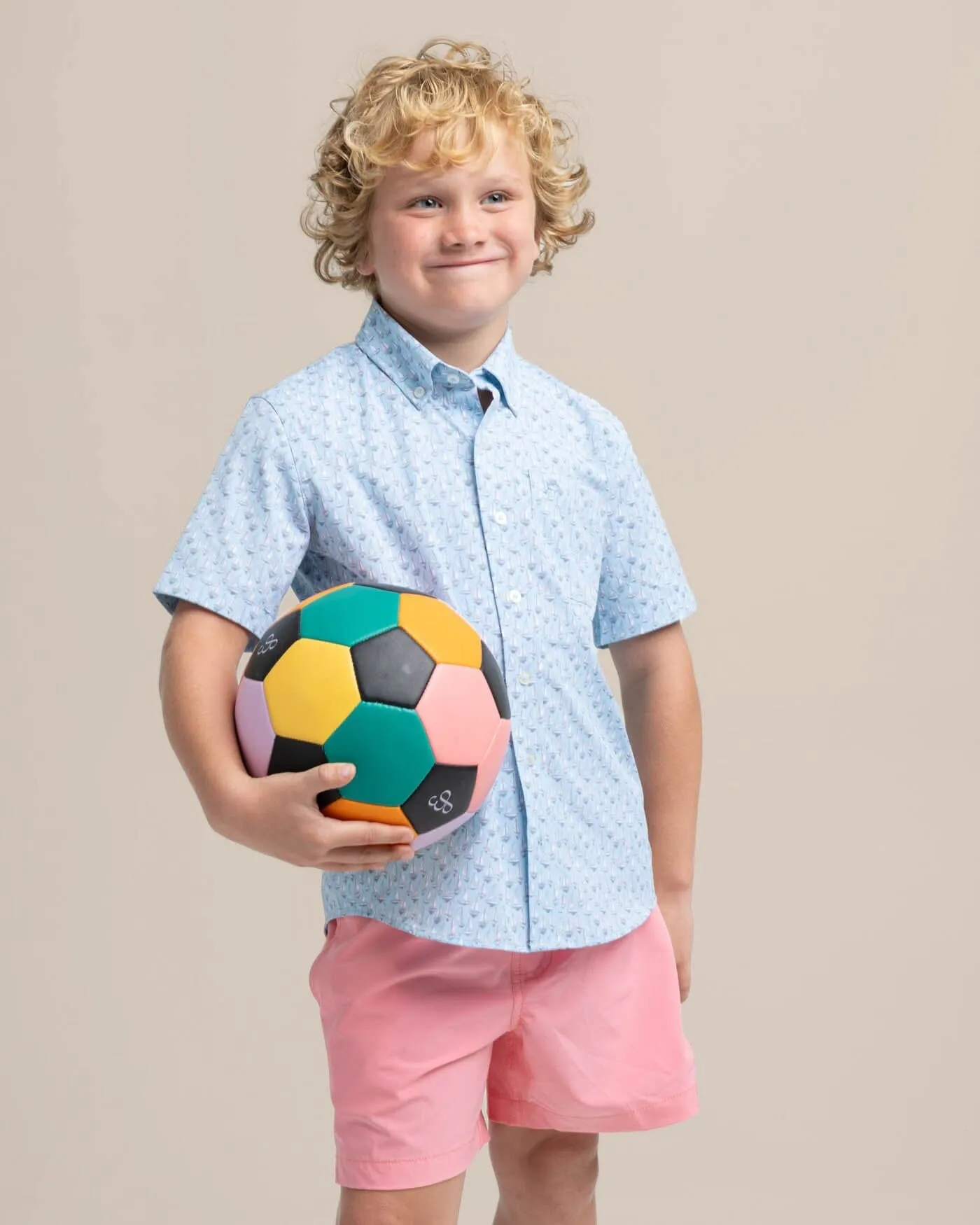 Boys Intercoastal Forget A-Boat It Short Sleeve Sport Shirt sold by Southern Tide product image thumbnail 4