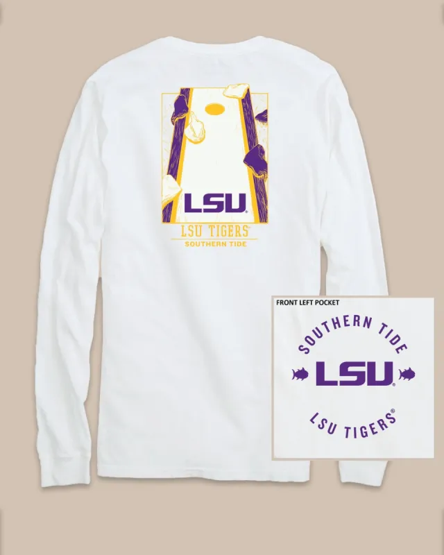 LSU Tigers Gameday Cornhole Board T-Shirt sold by Southern Tide